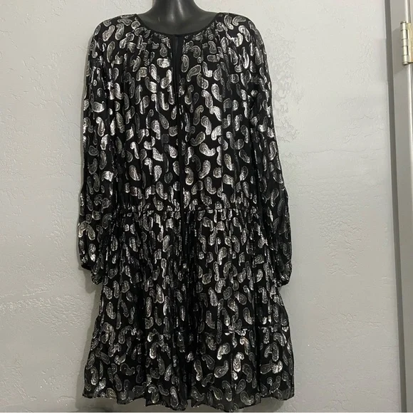 NWT MICHAEL Michael KORS Paisley Jacquard Dress Large - Picture 3 of 11